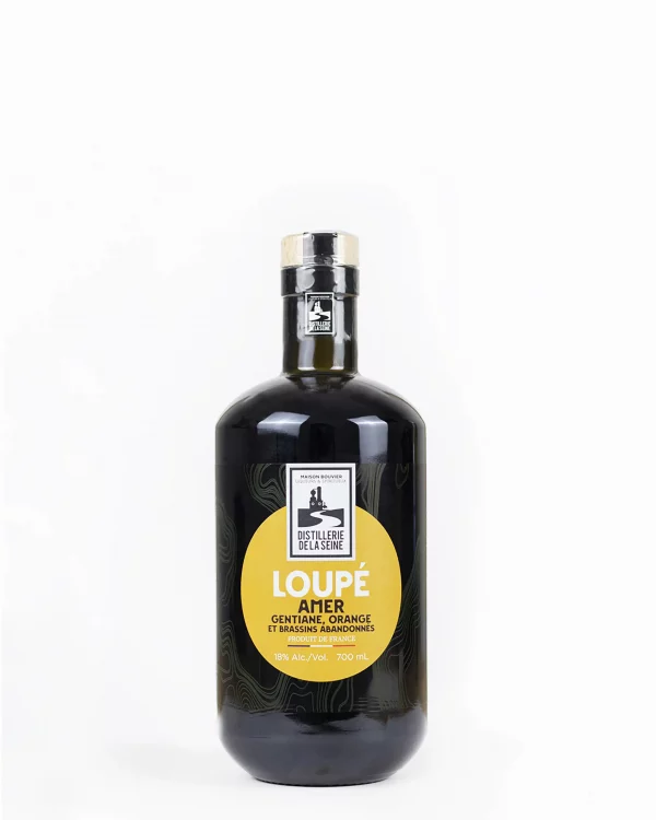 Bouteille de loupé amer de la distillerie de la Seine